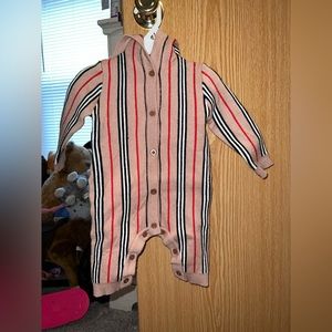 6/9m Thick Wool Burberry baby romper